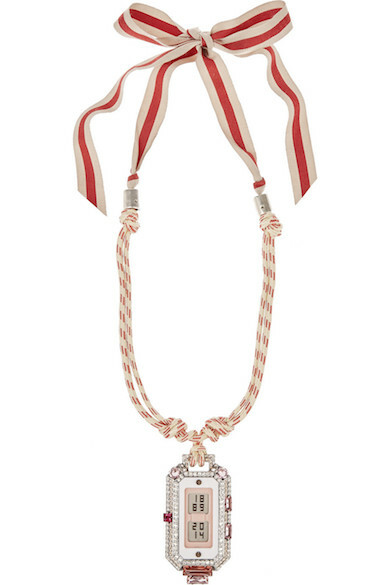 Lanvin Grosgrain and crystal necklace