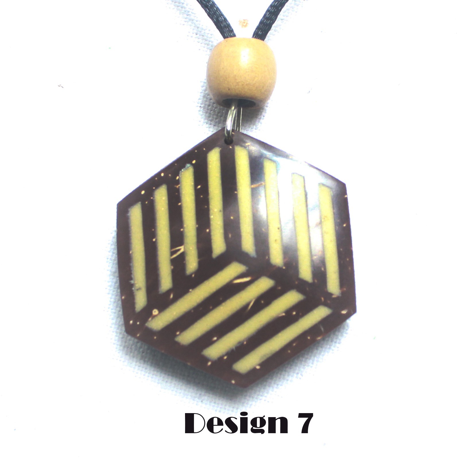 coconut shell craft handmade pendant with rope for men and women