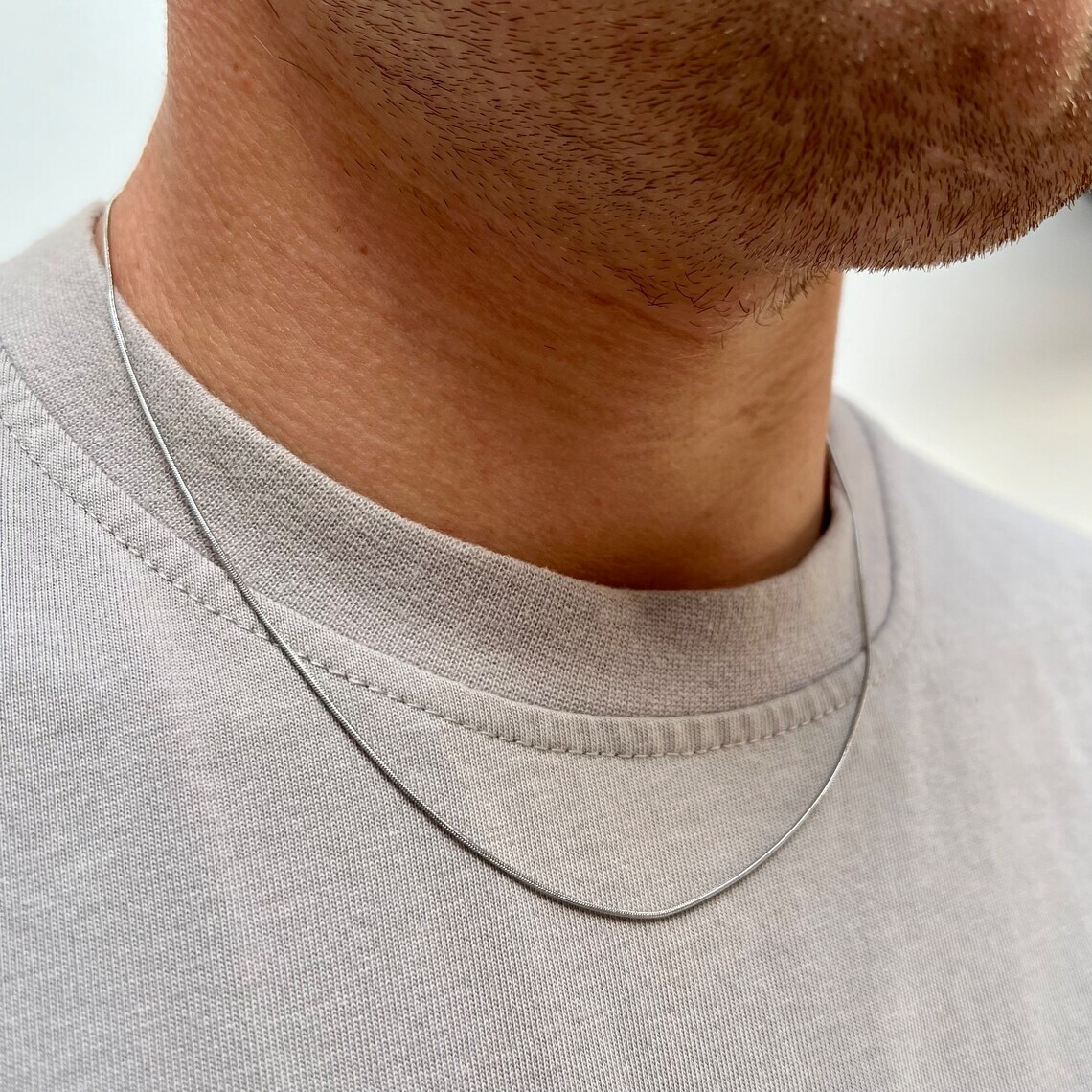 Genuine 925 Sterling Silver Snake Chain Necklace Cord 1mm Width – 16 – 28 Inches