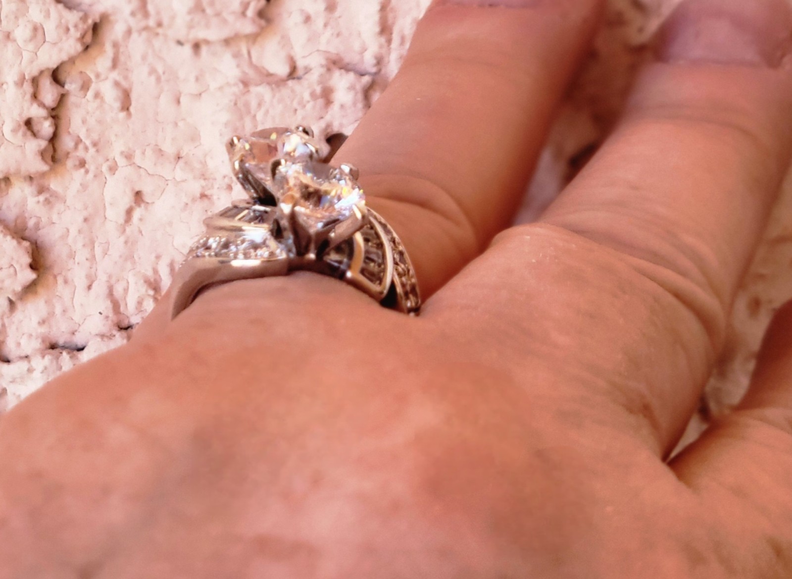 2.16 Cts CZ 925 Sterling Silver Ring Sz 7