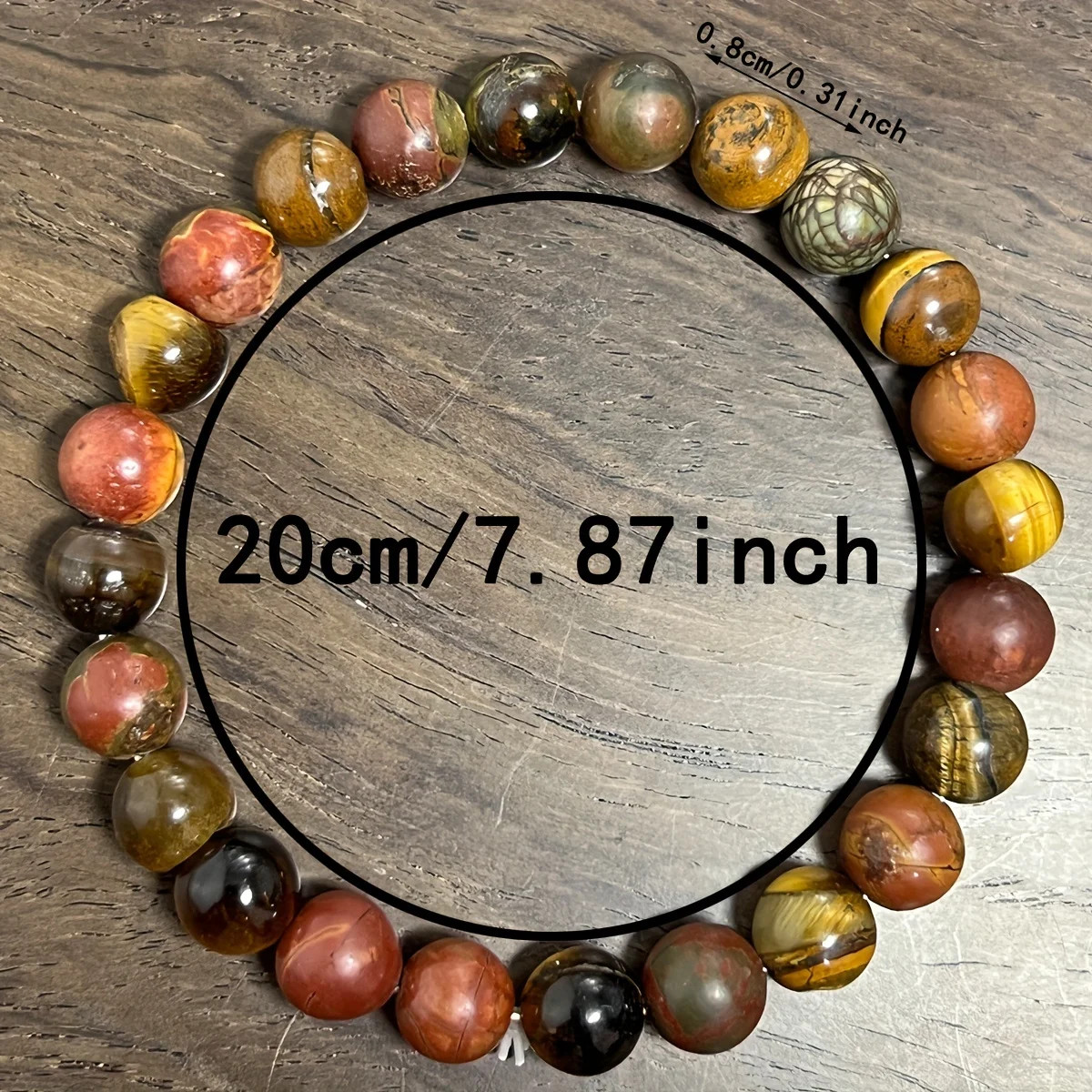 Men Protection Bracelet Natural Tiger Eye Stone Matte Picasso Jasper Bracelet