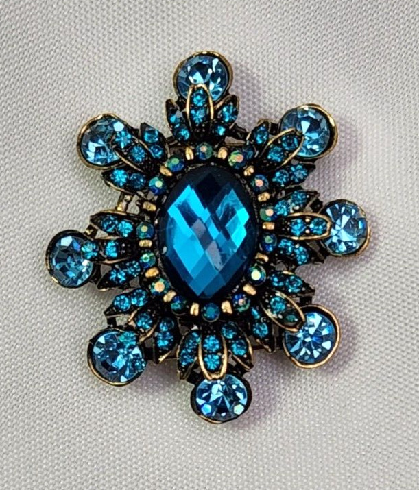 Art Deco Faux Rhinestones Fashion Pin Brooch Jewelry lot of 7