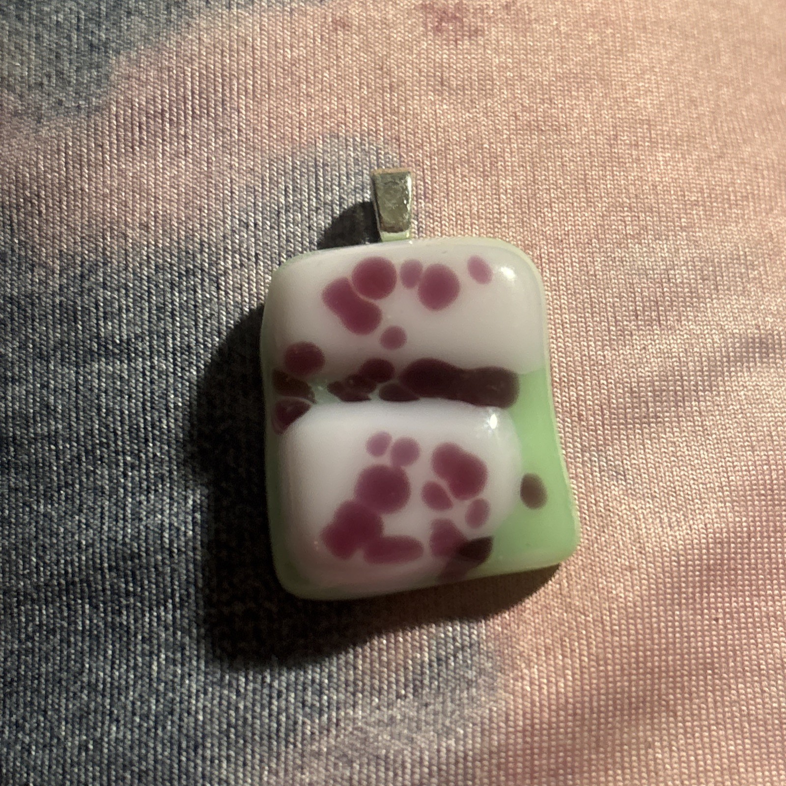 Purple And Green Glass Pendent