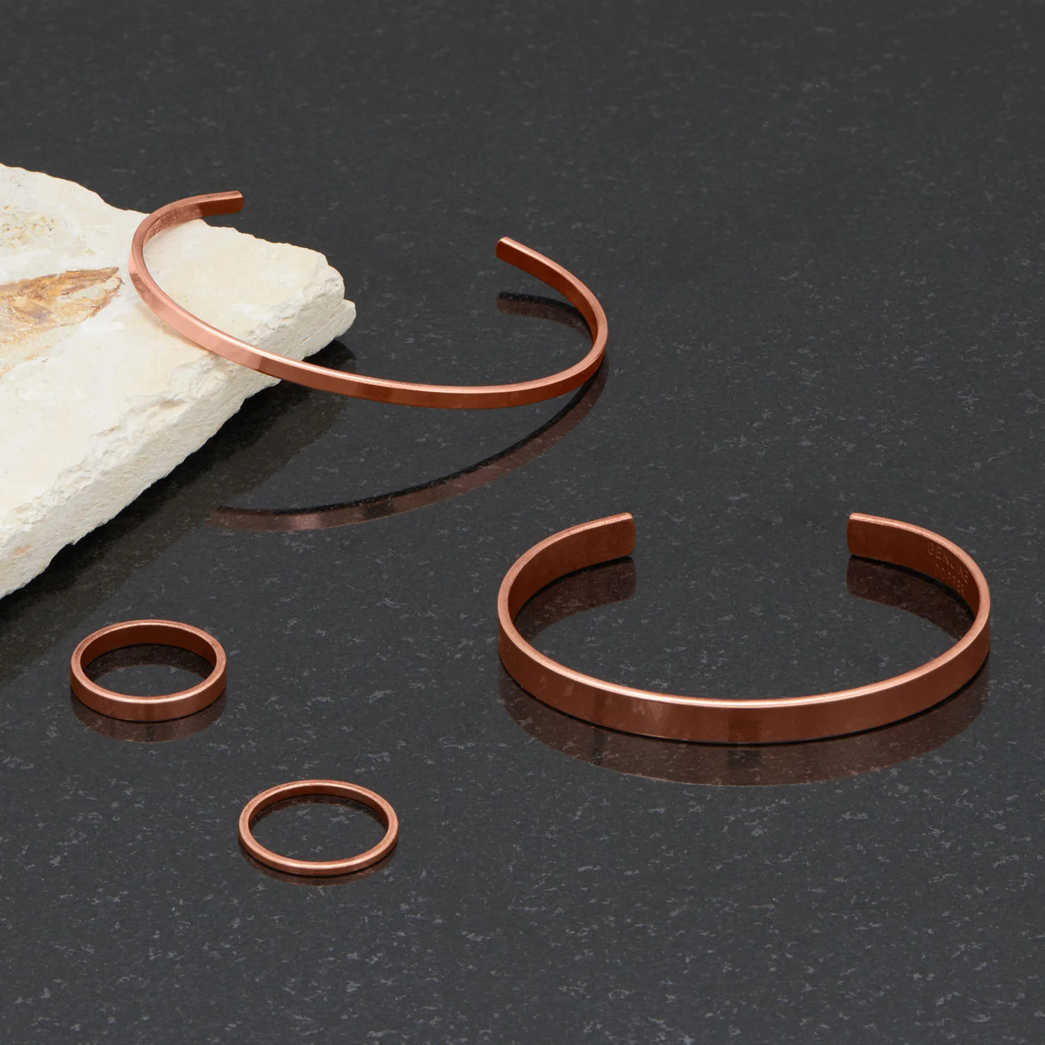 Women’s 1.5mm Flat Edge Solid Copper Ring – Holiday Gift, Birthday | Layering, S