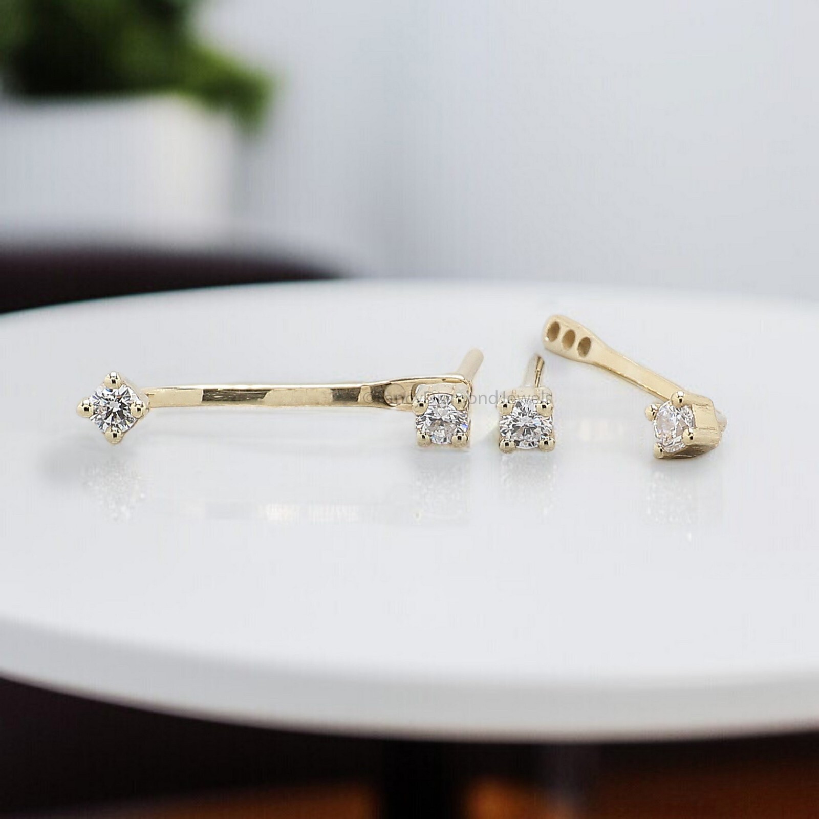 Front Back Earring Set ear jacket dainty ear jacket gold ear jacket earrings
