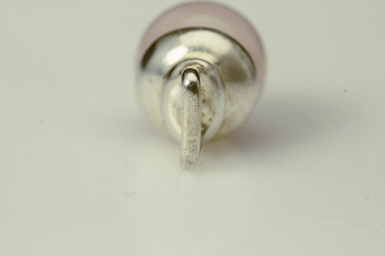 Light Pink Quartz Round 925 Sterling Silver Earring Jackets 5.8 grams (EAR5694)