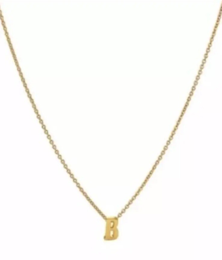 Gorjana W1064 Women’s Gold Alphabet B Initial Pendant Necklace