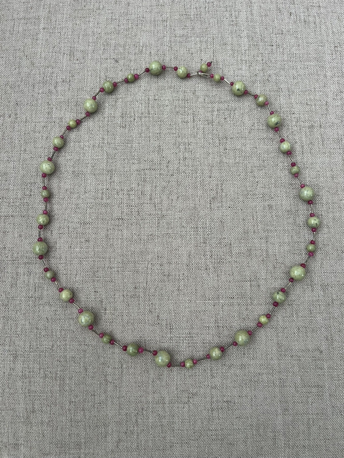 Vintage Ireland J.C. Walsh Genuine Connemara Marble Beaded Necklace 30″