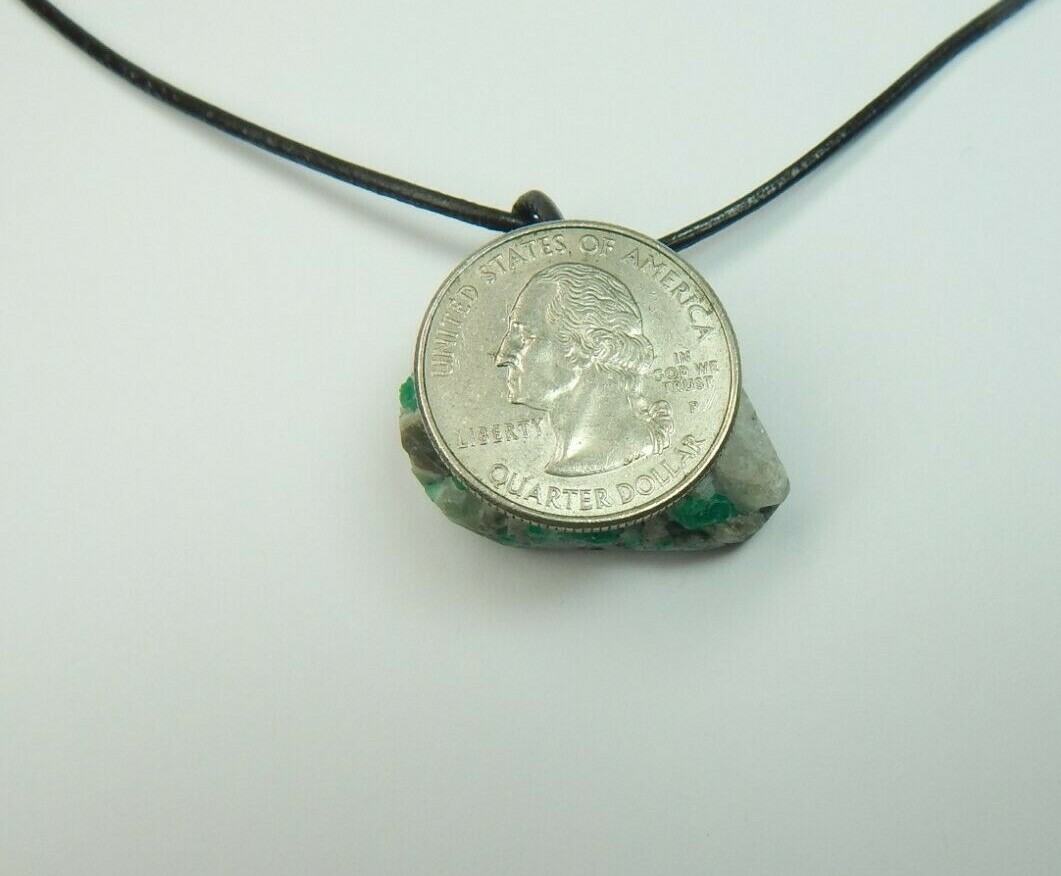 Colombian Emerald Raw Mineral Beryl with crystals 60.00 Cts Cow Leather Muzo Min