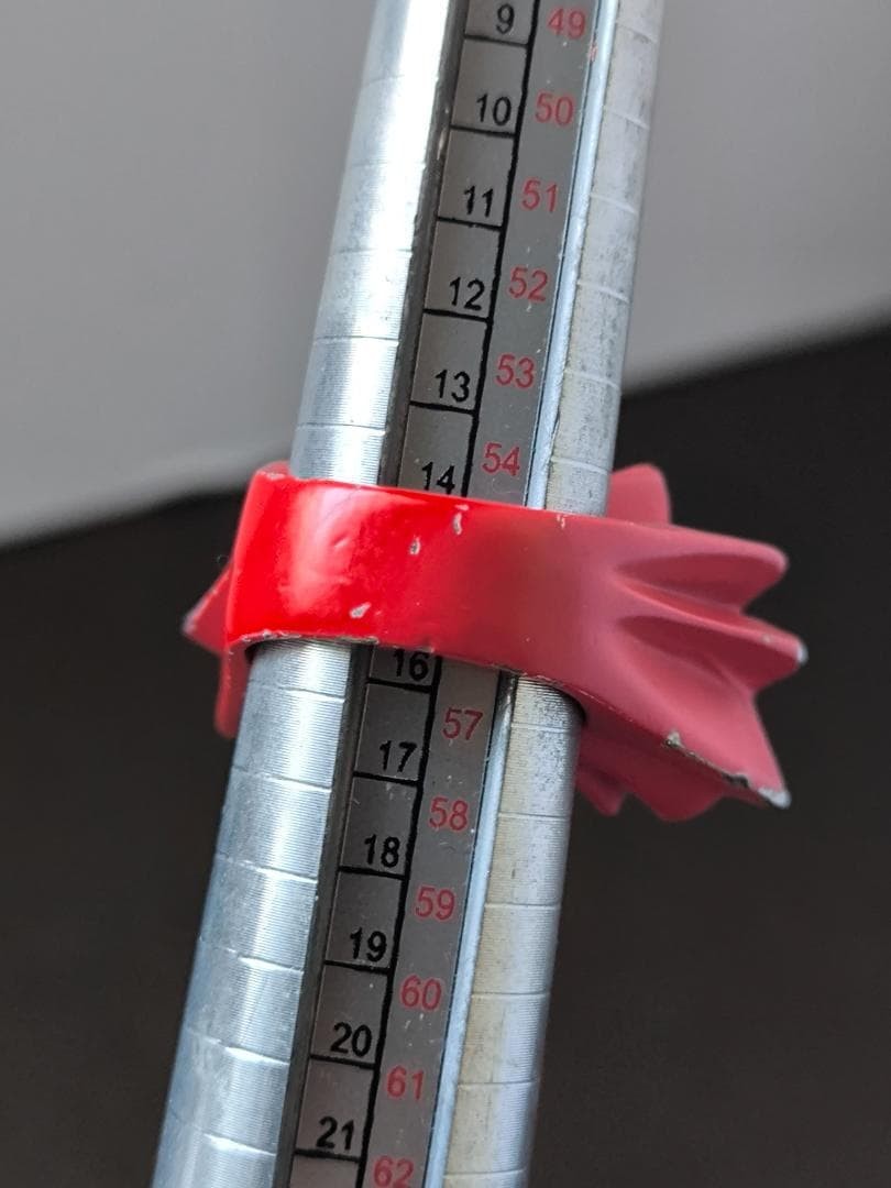 AMBUSH POW ring, red inner diameter 20mm used Japan