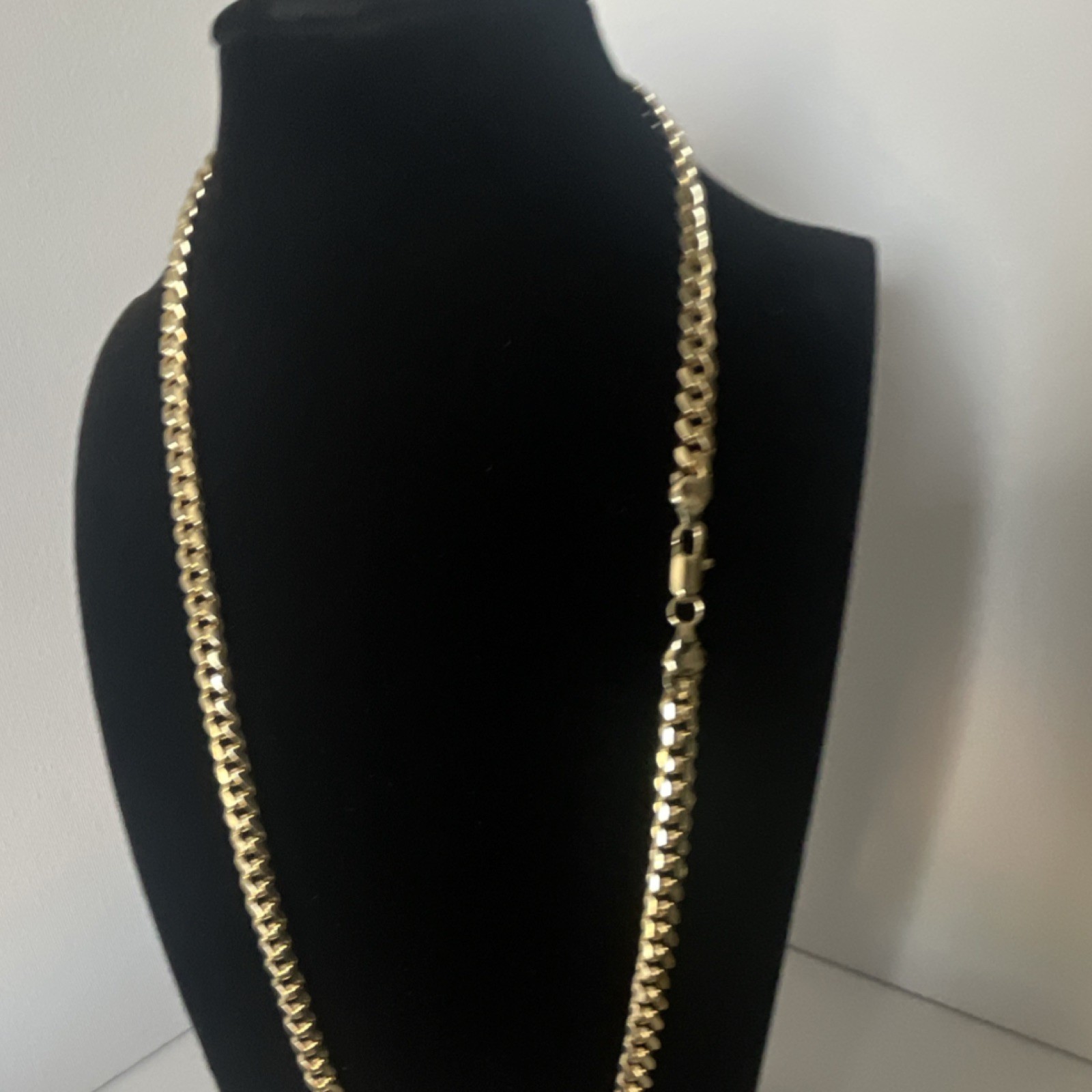 14K Gold Filled Cuban Link Chain Necklace 20” Slim Flat Link Unisex