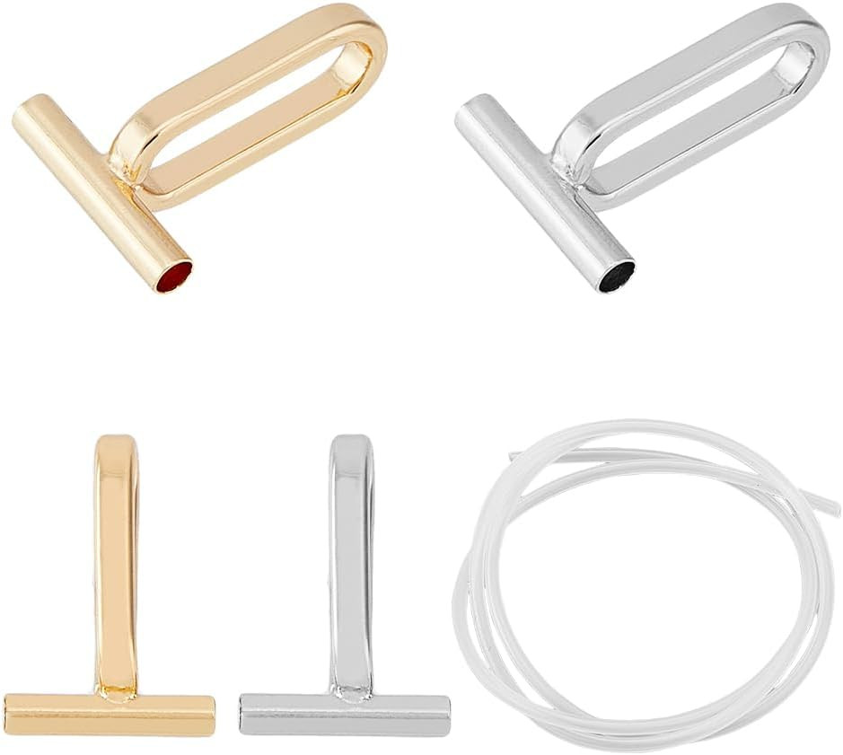 Alloy Brooch to Pendant Converter Set with Silicone Tube Hose – 4PCS