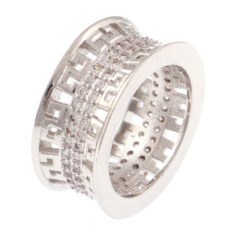 Silver Tone Fashion Rhodium Plated Ring- LVK005-S9