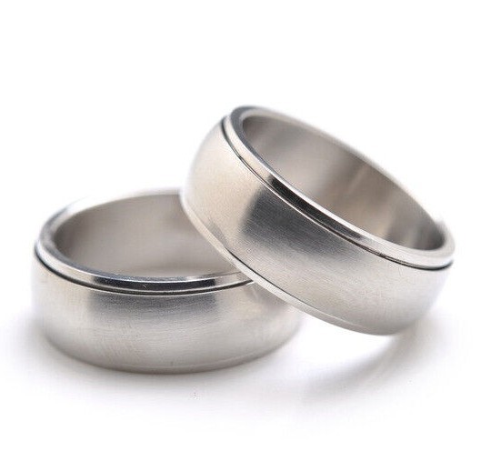 Stainless Steel 8mm Ring | Silver Wedding Band Comfort Fit | 316L Steel