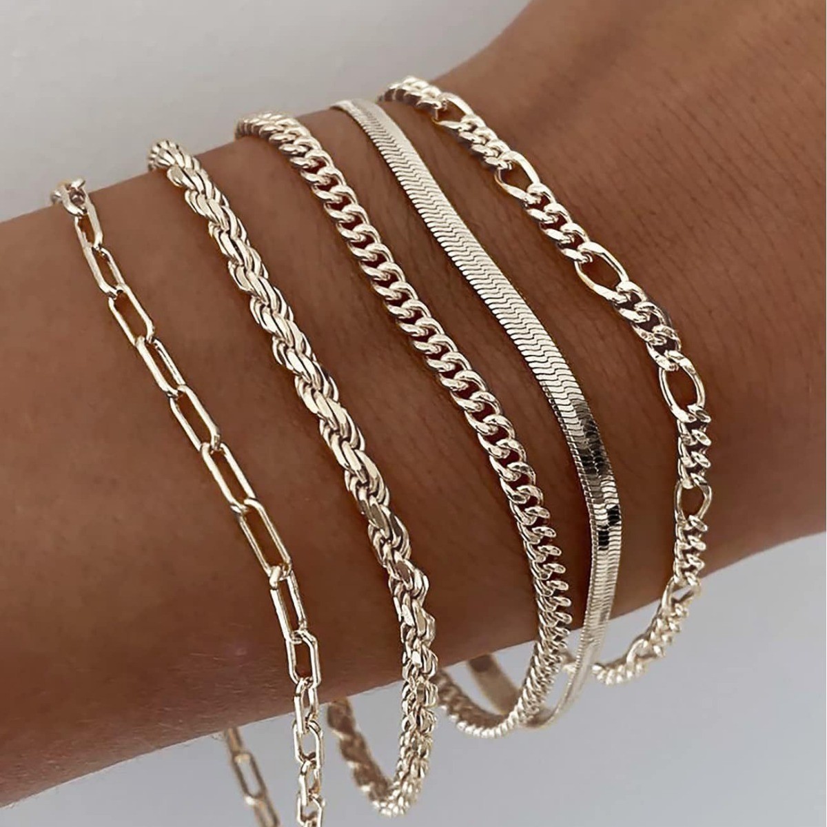 Bohemian Minimalist Metal Chain Jewelry Set for Women Fashion Gift