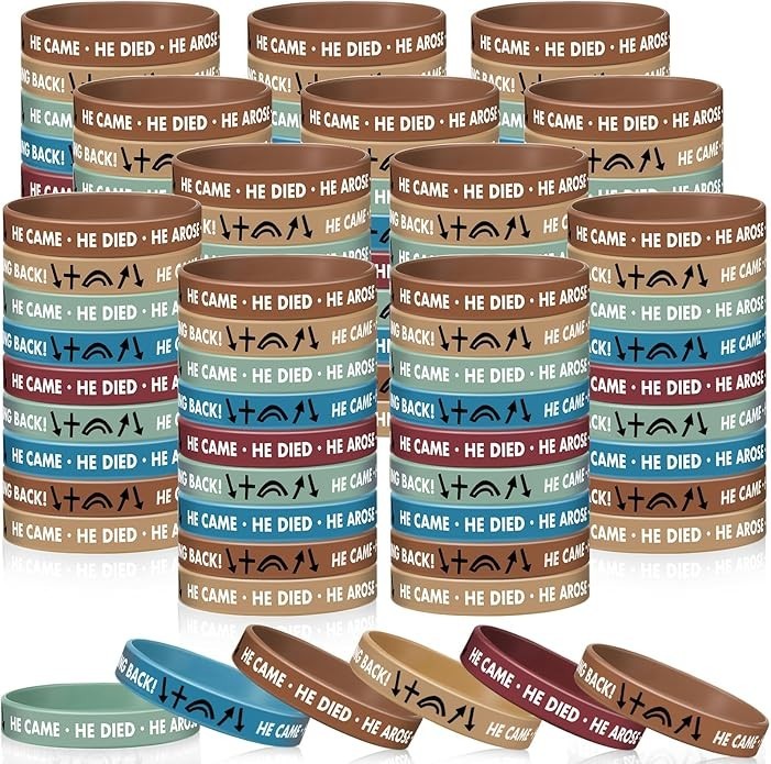 Witness ADULT Size Silicone Wristband Size 8 inch L Stretchable Pack of 60