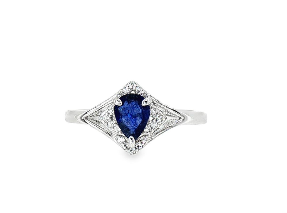 925 Sterling Silver Ring Natural Rich Blue Sapphire Gemstone Jewelry.