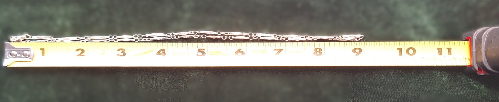 Vintage Stainless Steel Silver-tone Twisted Bar Link 18″ Unisex Necklace