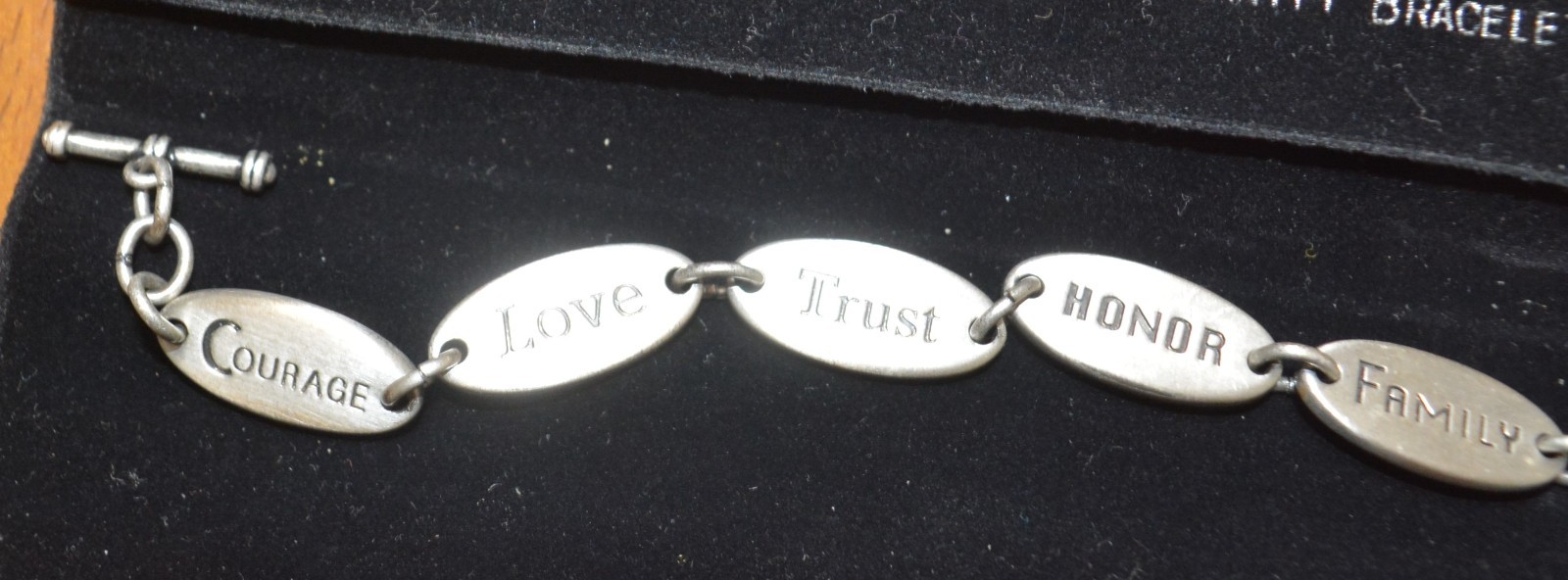THE HUMANITY BRACELET NEW Virtue Charms LHH&F .923 Sterling Silver