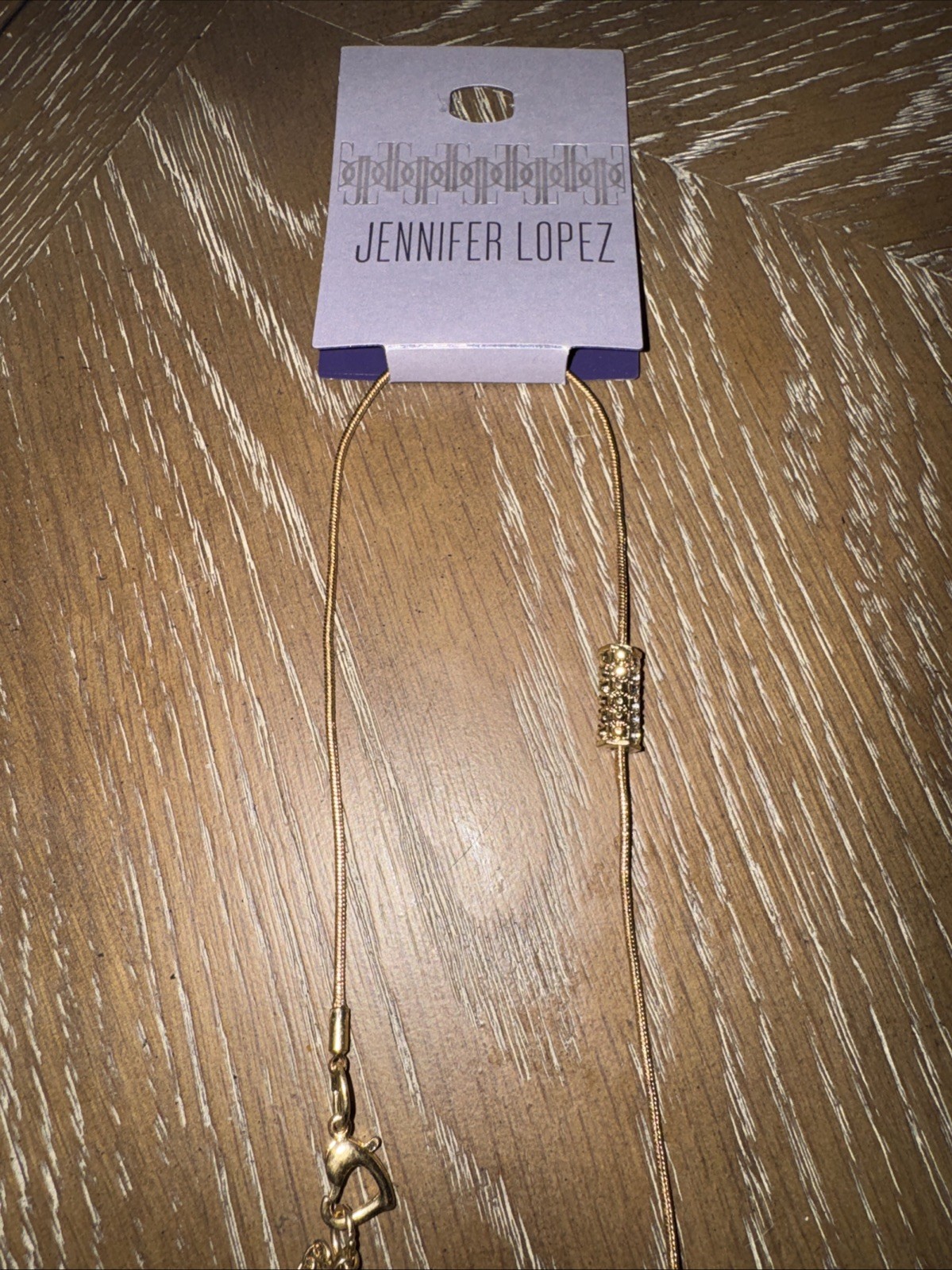 Jennifer Lopez Long Gold Chain necklace with Accents. See Pics $38 NWT