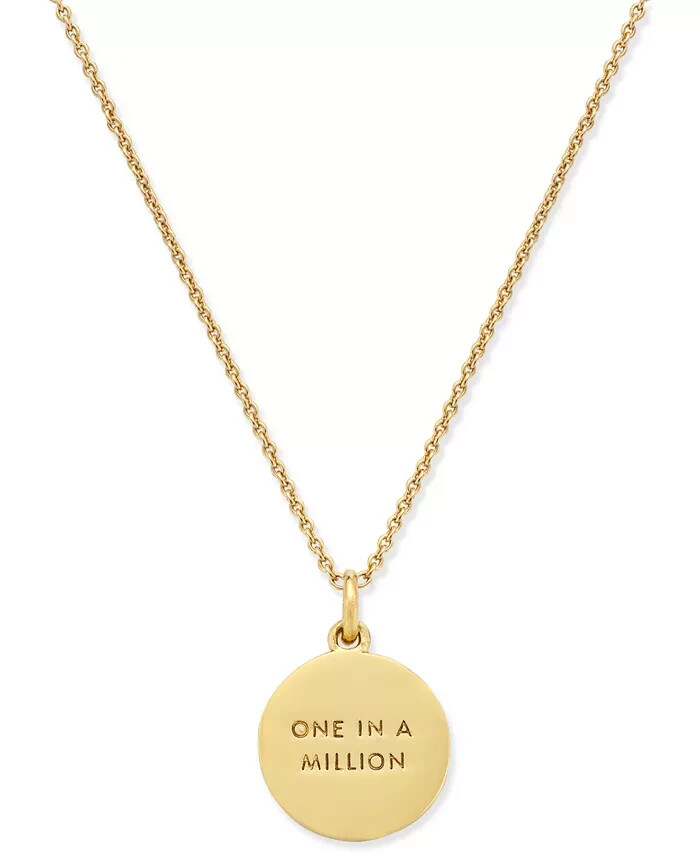Kate Spade New York Initial Pendant Necklace M Gold