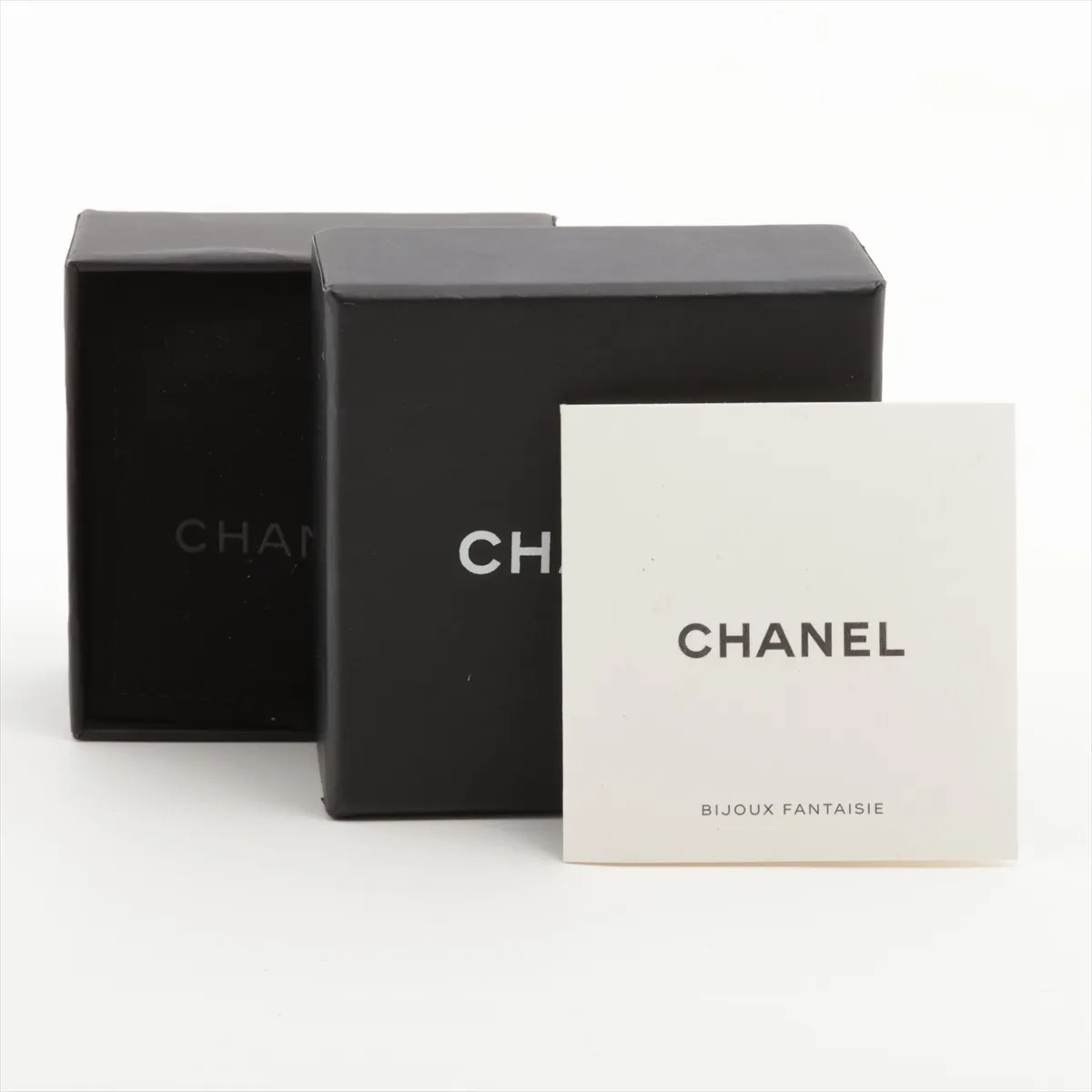 Chanel Coco Mark A20C Piercing jewelry (for both ears) GP×Rhinestone Gold