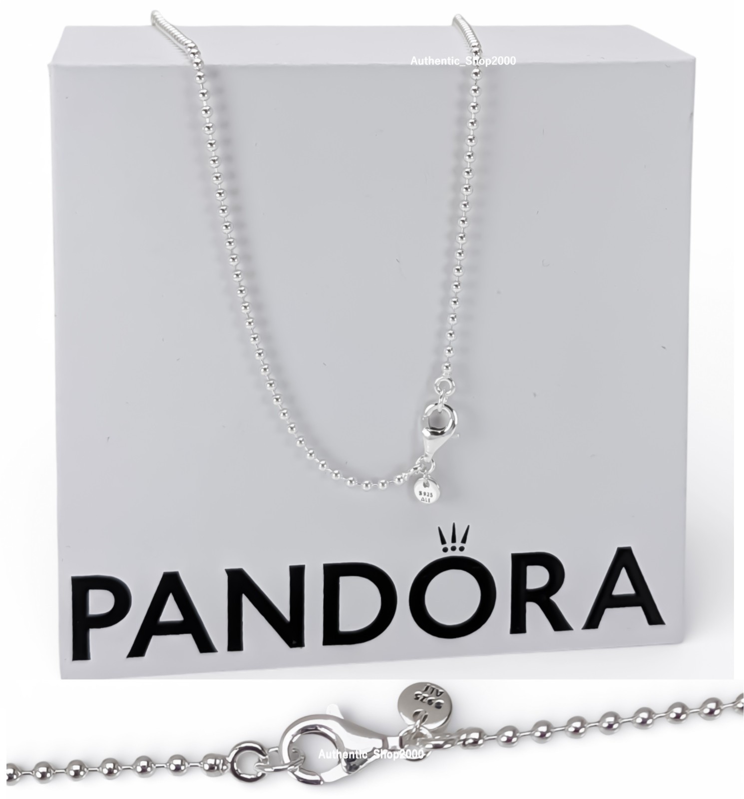 NEW 100% Authentic PANDORA 925 Sterling Silver Ball Chain Necklace 394452C00