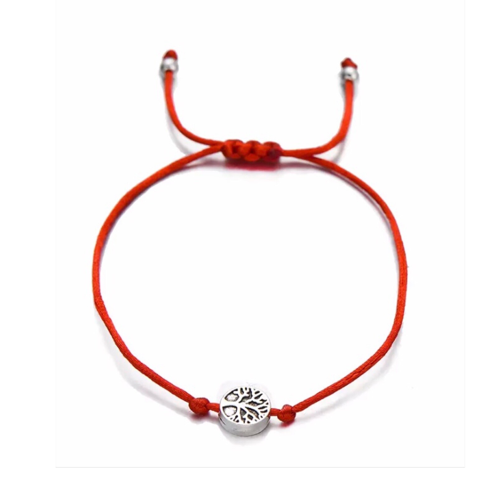 ZARD Silver Life Tree Charm Red String Adjustable Wish Bracelet Friendship