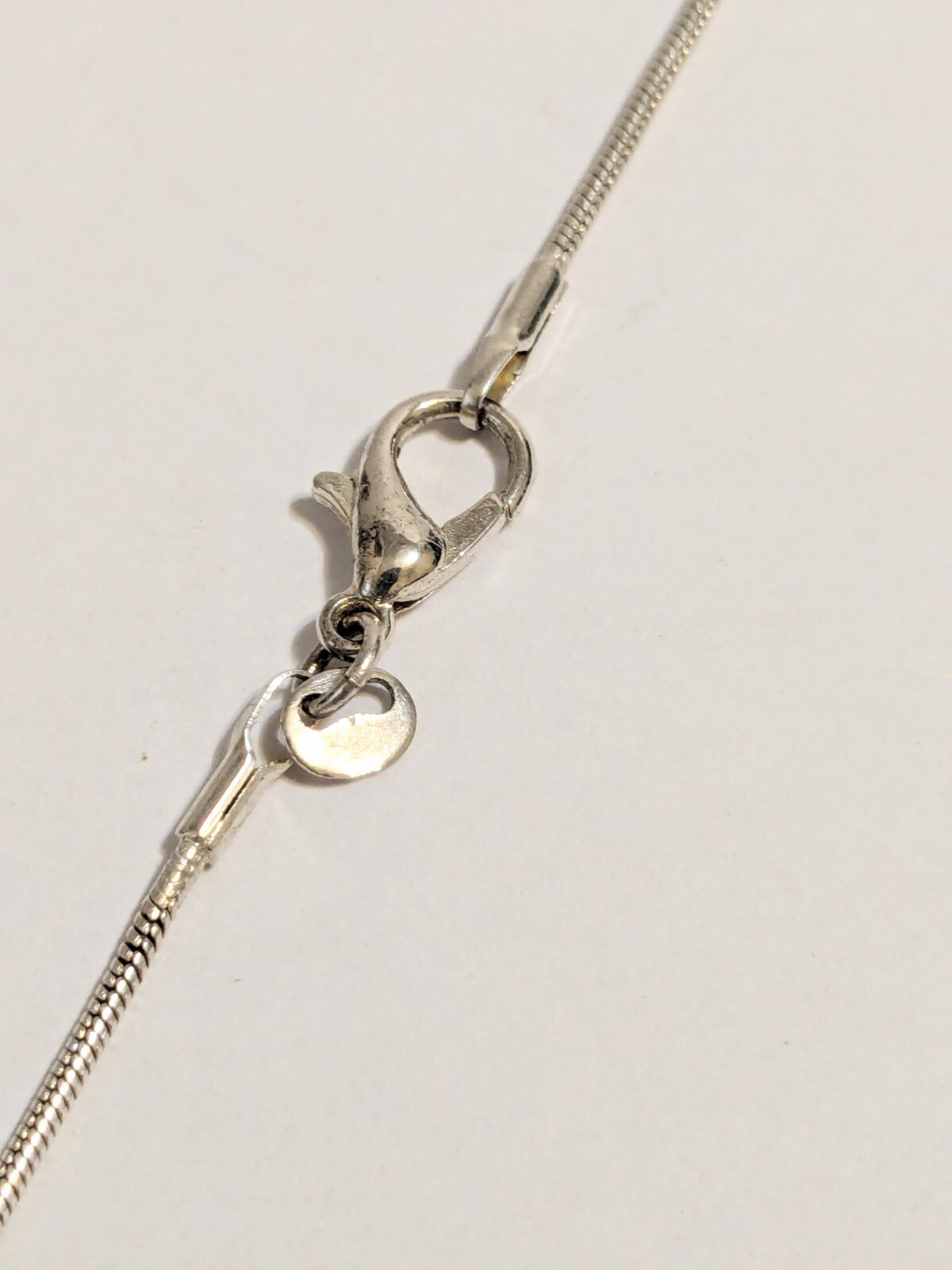 Snake Chain. Silver Tone. Minimalist. Stackable. 23″. Lobster Clasp. Versatile