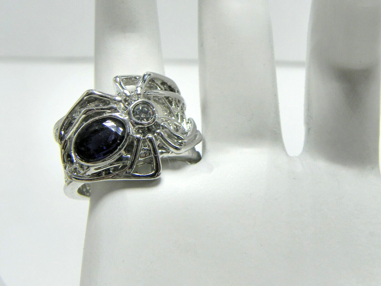 Spider Women Men Ring 1.68 Ct Sapphire Wedding Ring Size 9.5 WITH GIFT BOX
