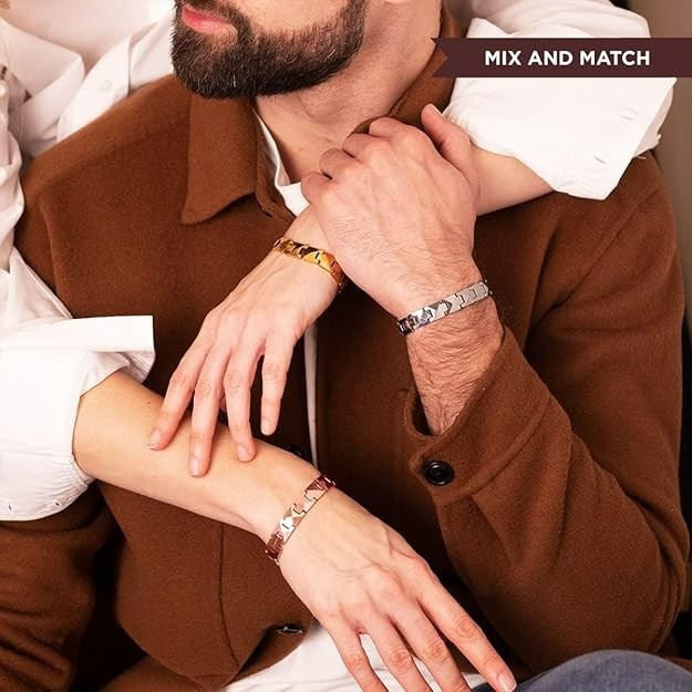 Pulsera magnética para hombre y mujer de 4000 Gauss – Negra