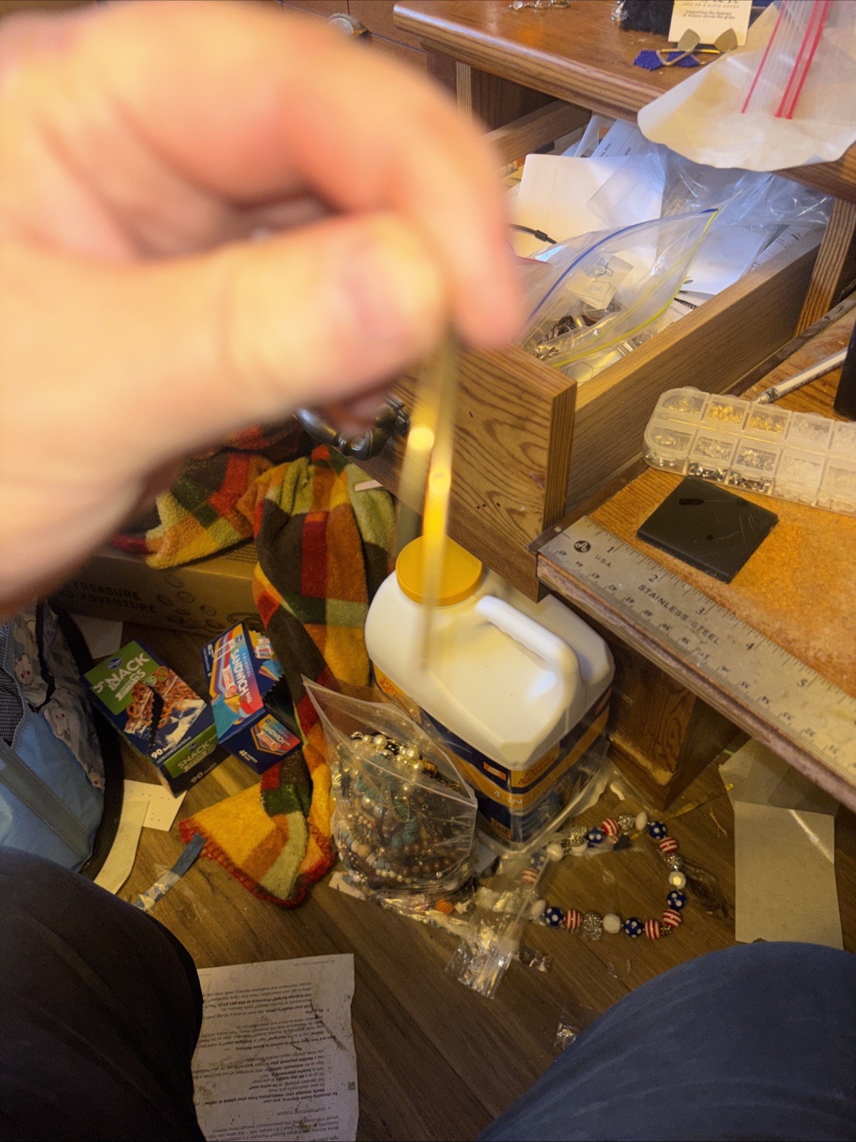 brass threader earrings
