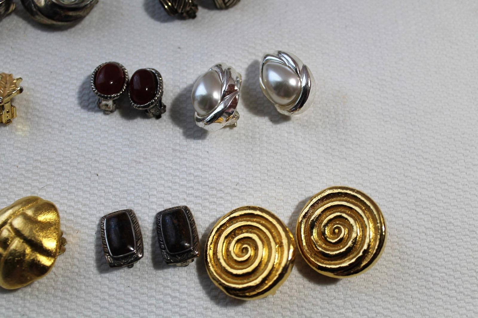 Lot of 8 Pair Vintage 1980s Big & Bold Clip-On Earrings, Instant Wardrobe