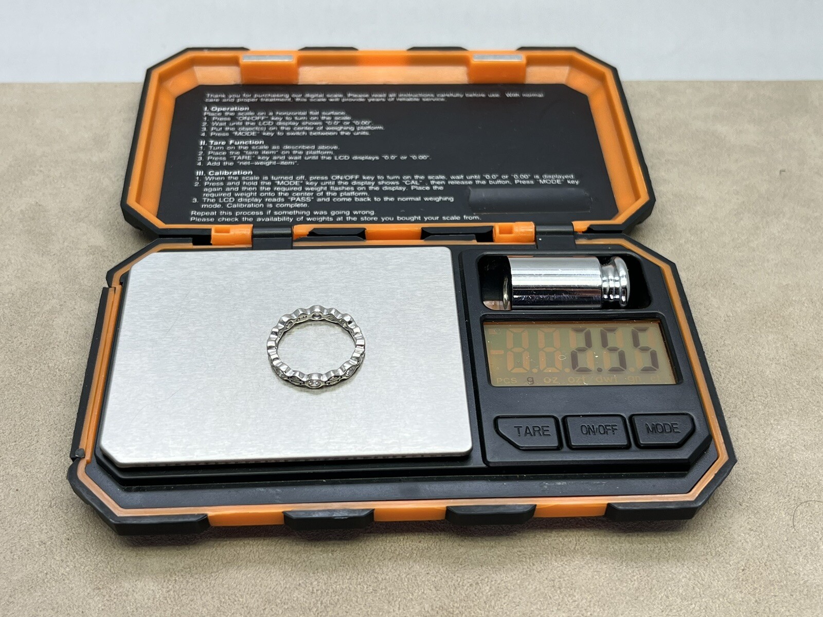 Vintage Harley Davidson Motorcycles HD MOD CZ Diamond Size 7 Ring, 2.55 Grams