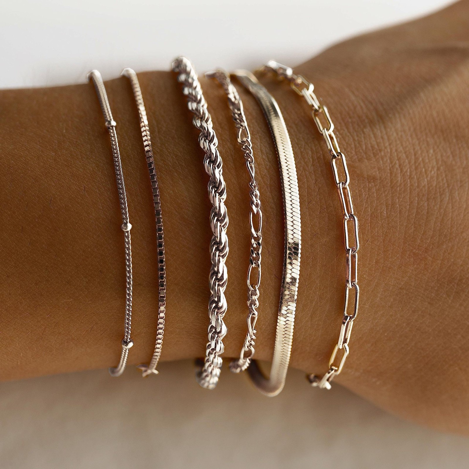 Bohemian Minimalist Metal Chain Jewelry Set for Women Fashion Gift