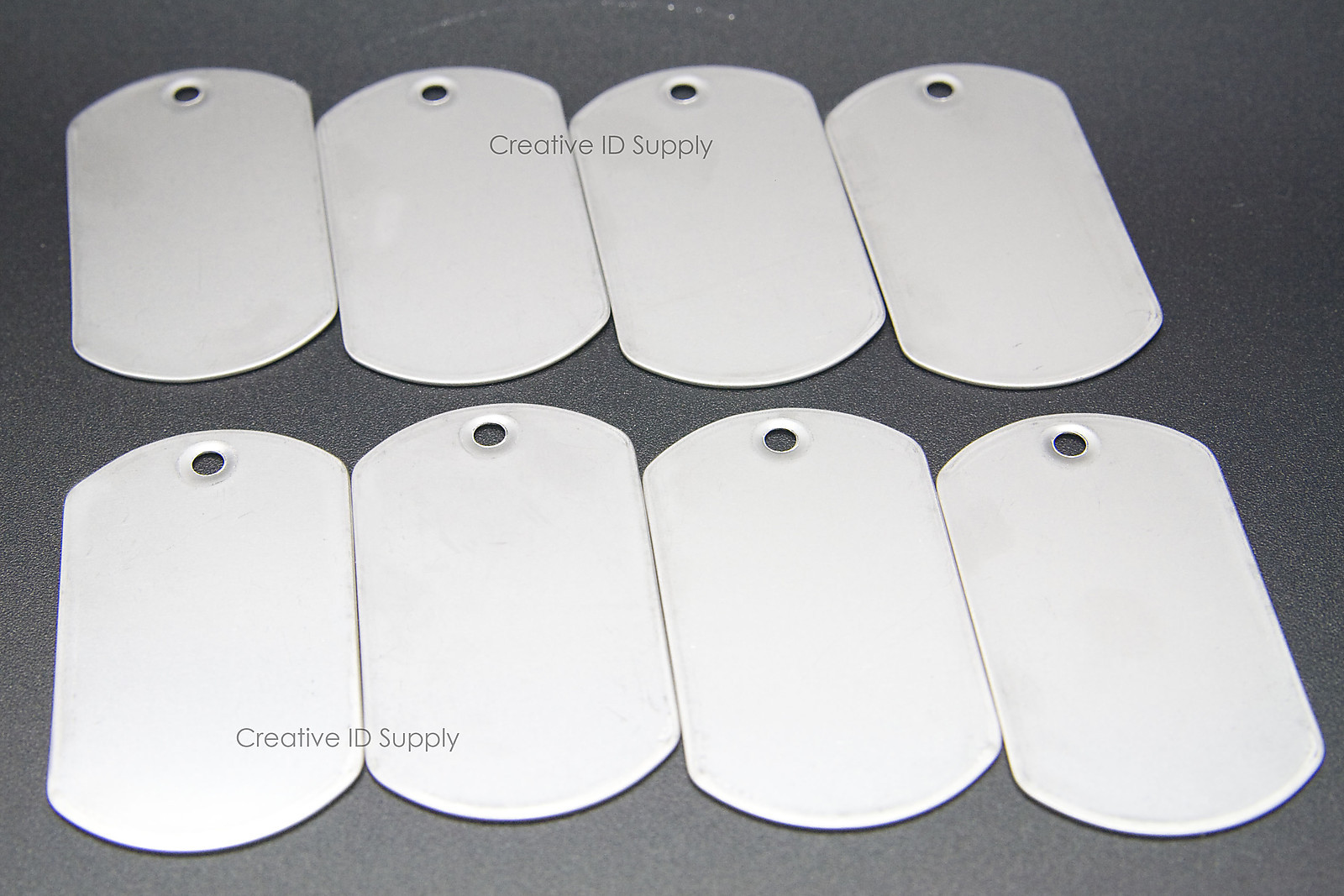 10pc STAINLESS STEEL DOG TAGS, 24″ S/S BALL CHAIN NECKLACES, SILENCER REPAIR KIT