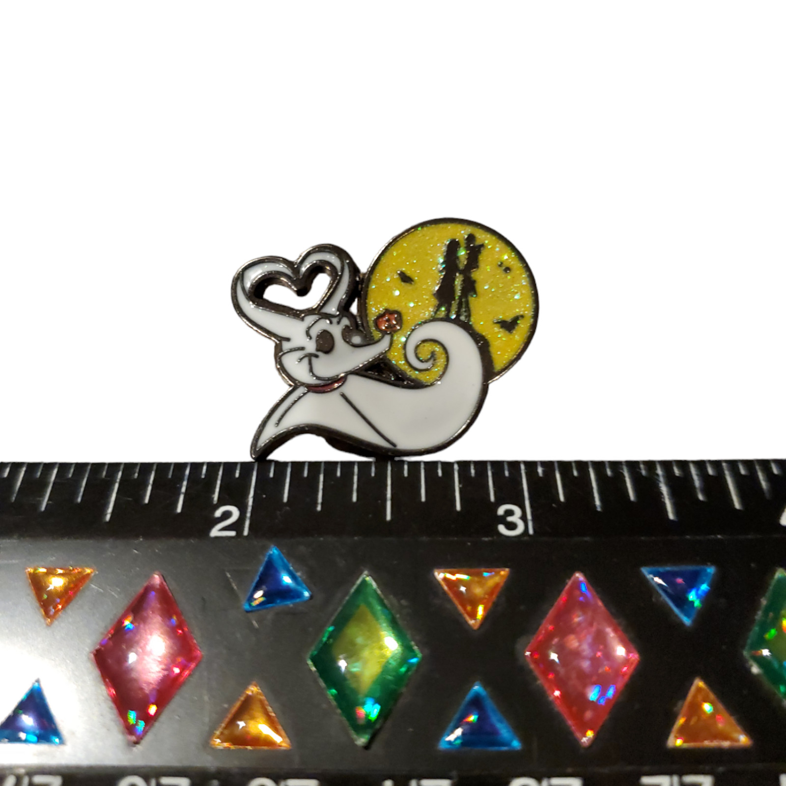 Zero Glitter Moon Pin Lapel Hat Nightmare Before Christmas Pinback Gift New