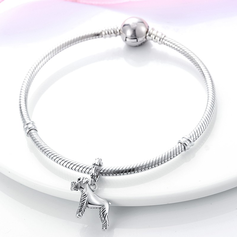 MULA European 925 Silver DIY Charm Pet Dog Dangle For Women Bracelet Necklace