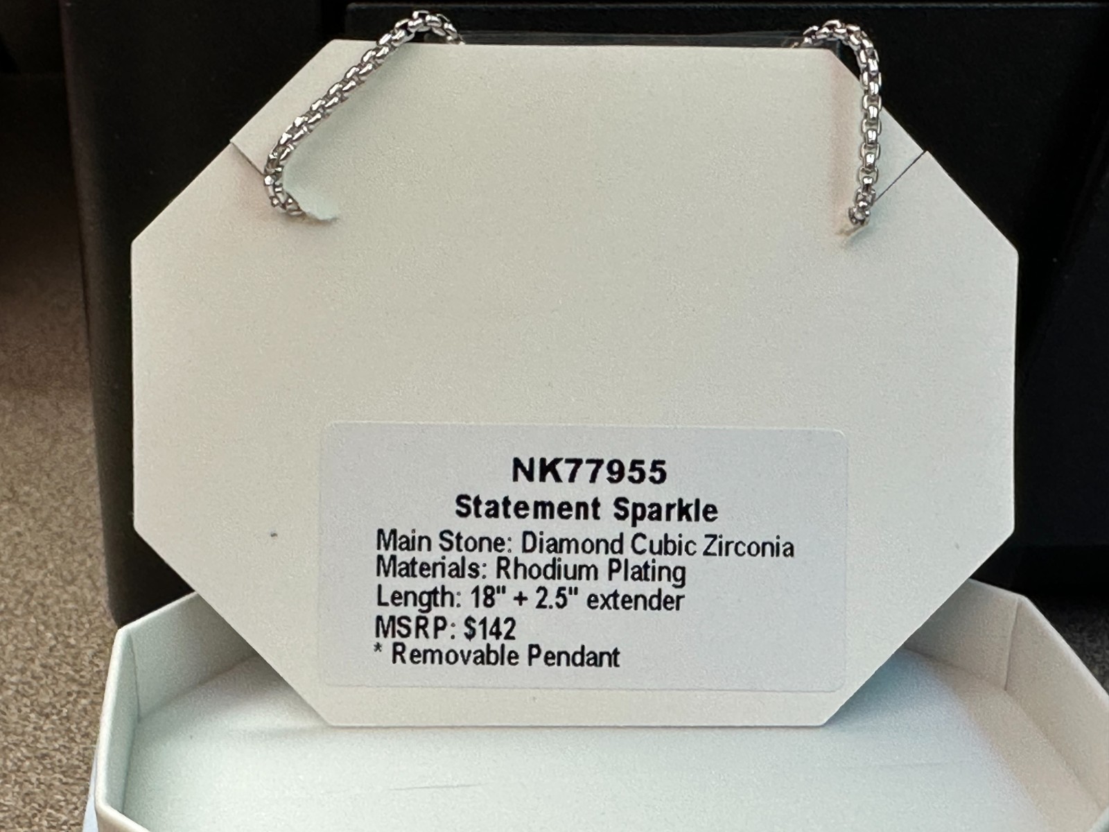 Bomb Party NK77955 Statement Sparkle – Diamond CZ April Setting OG