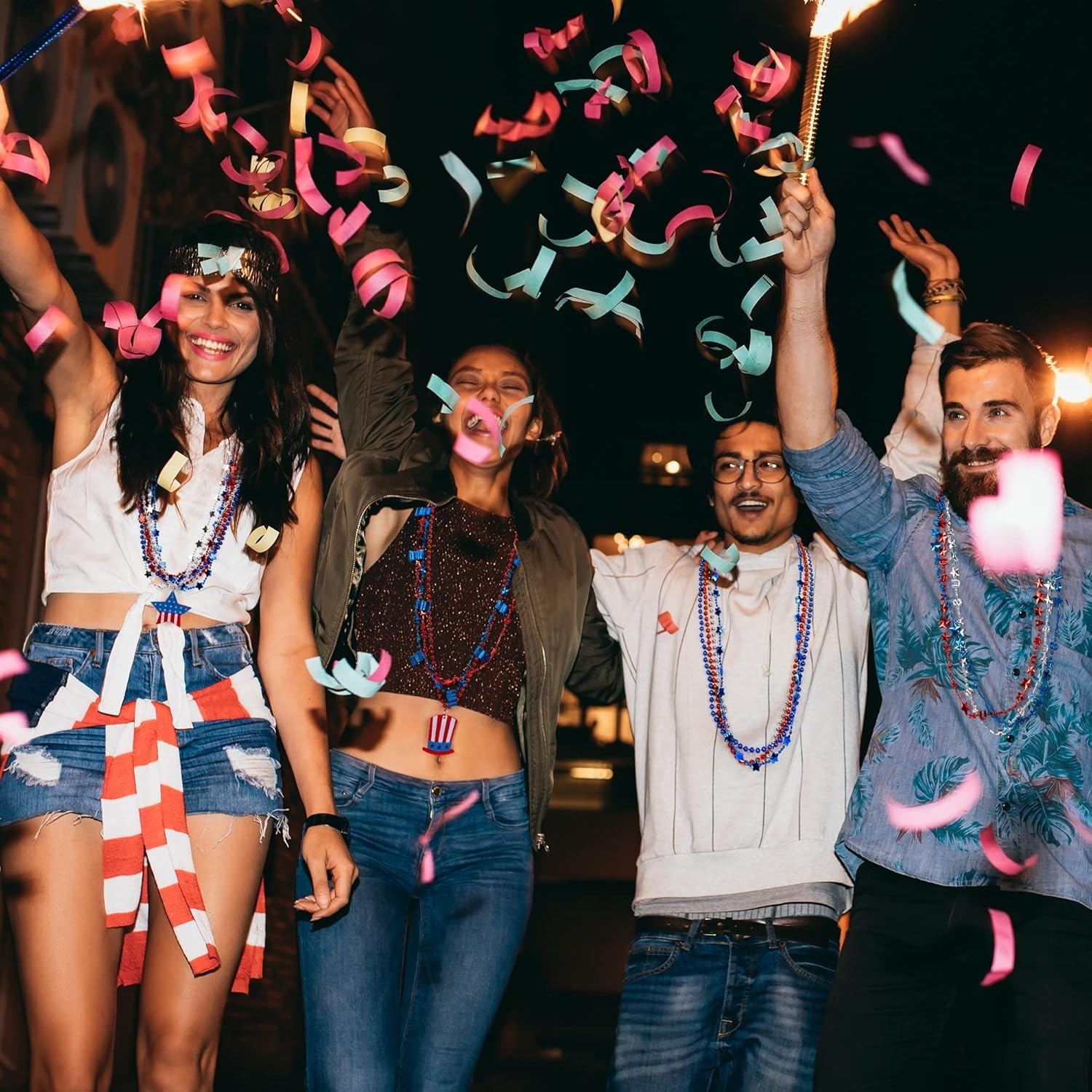 Veterans Day & July 4th Bulk Necklaces – 12 Patriotic Accessories for Parades
