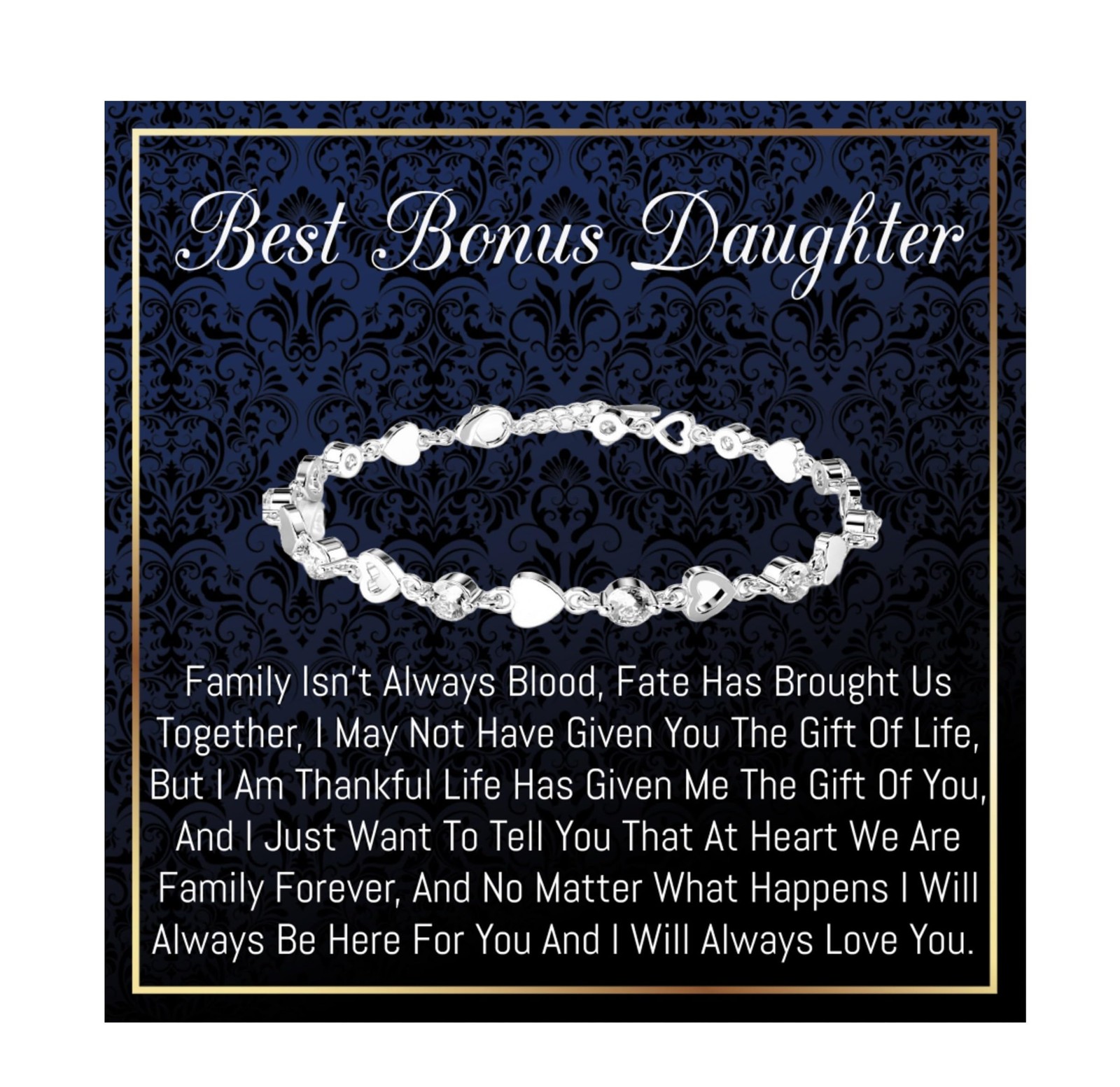 To My Bonus Daughter Gifts, From Stepdad & Stepmom With Heartfelt Message for…