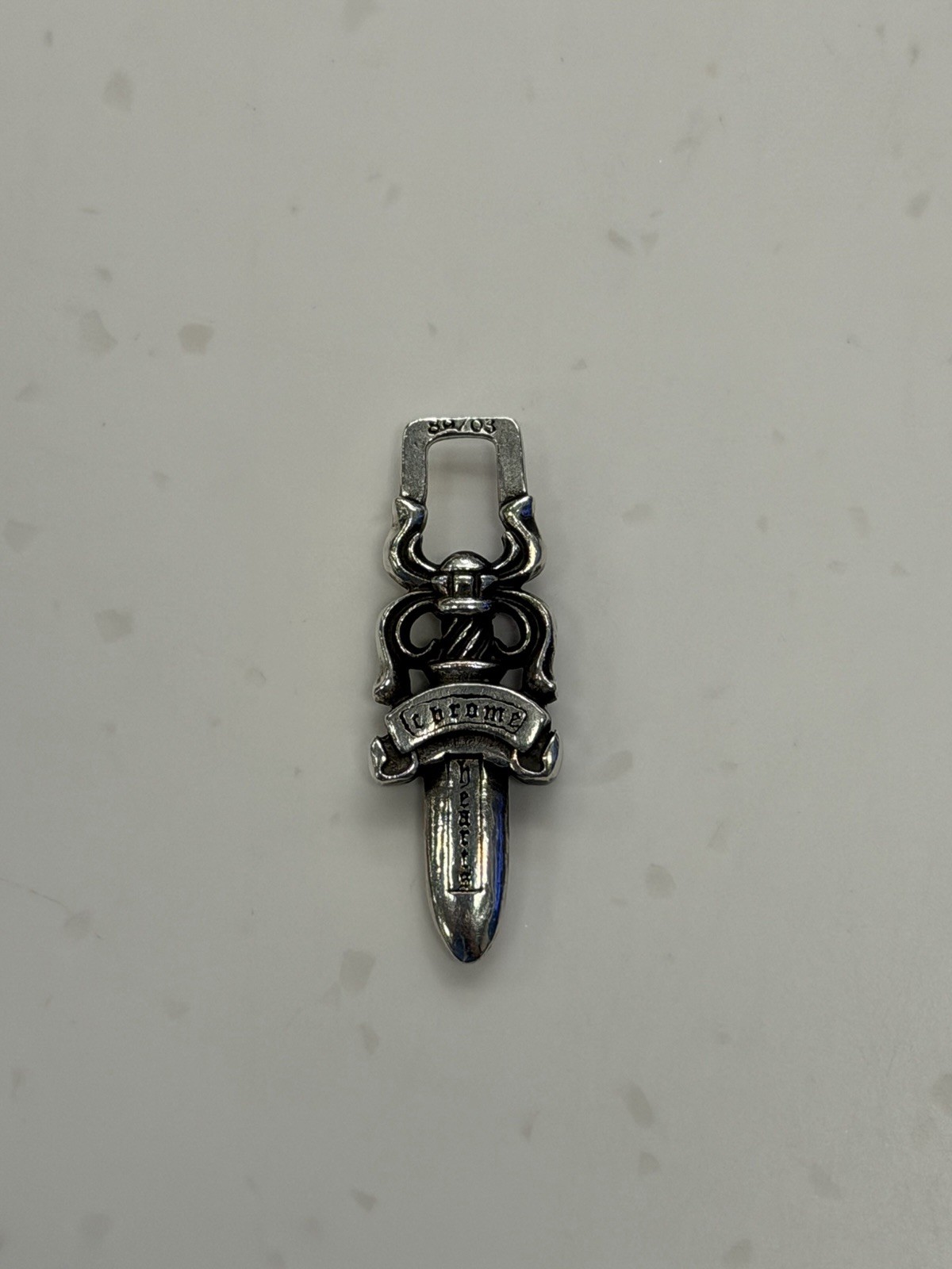 Chrome Hearts Zipper Dagger Charm Pendant