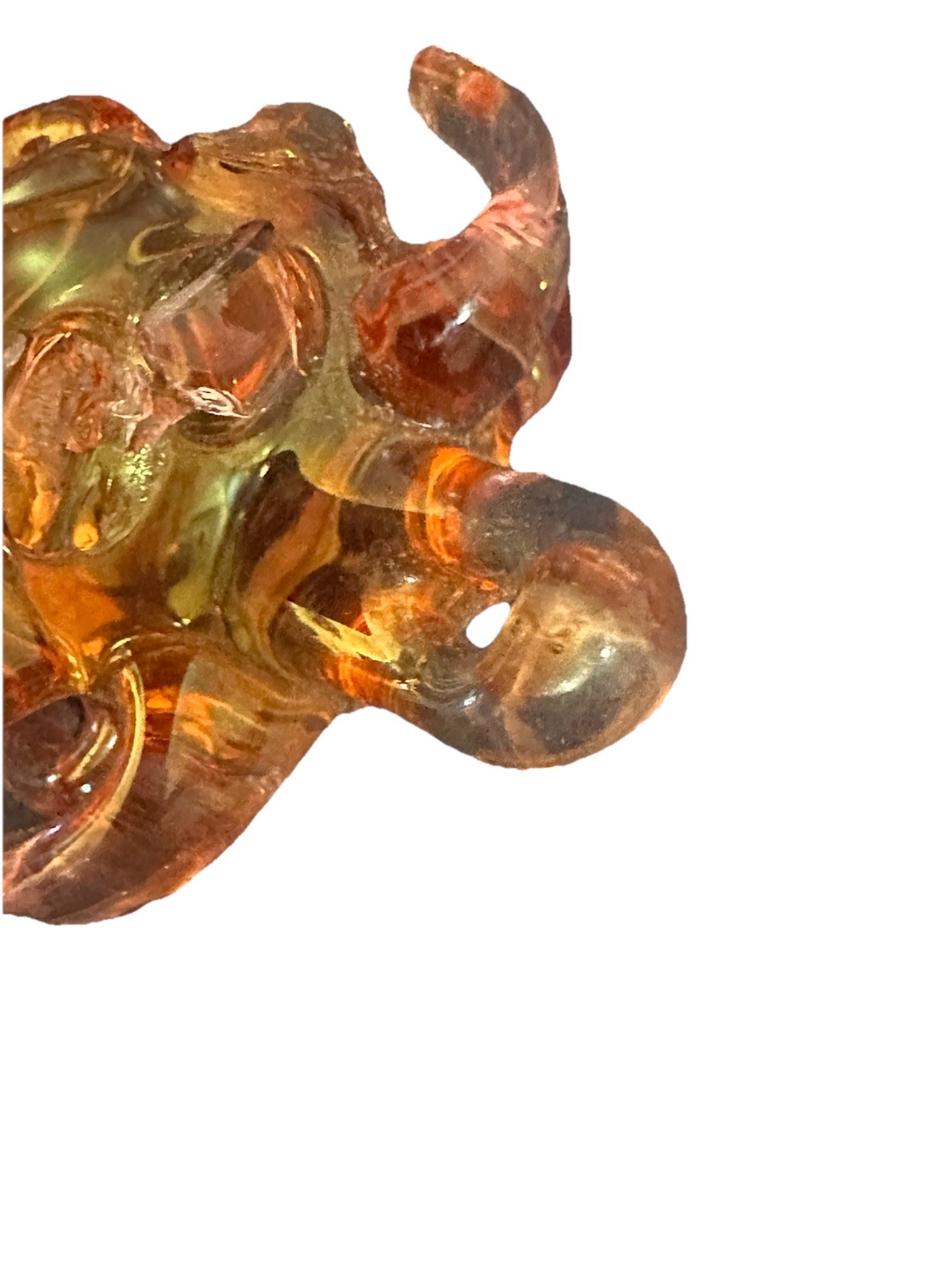Cherry Glass Dreadhead Skull Pendant Broken Multiple Dreads Glass Art Repair