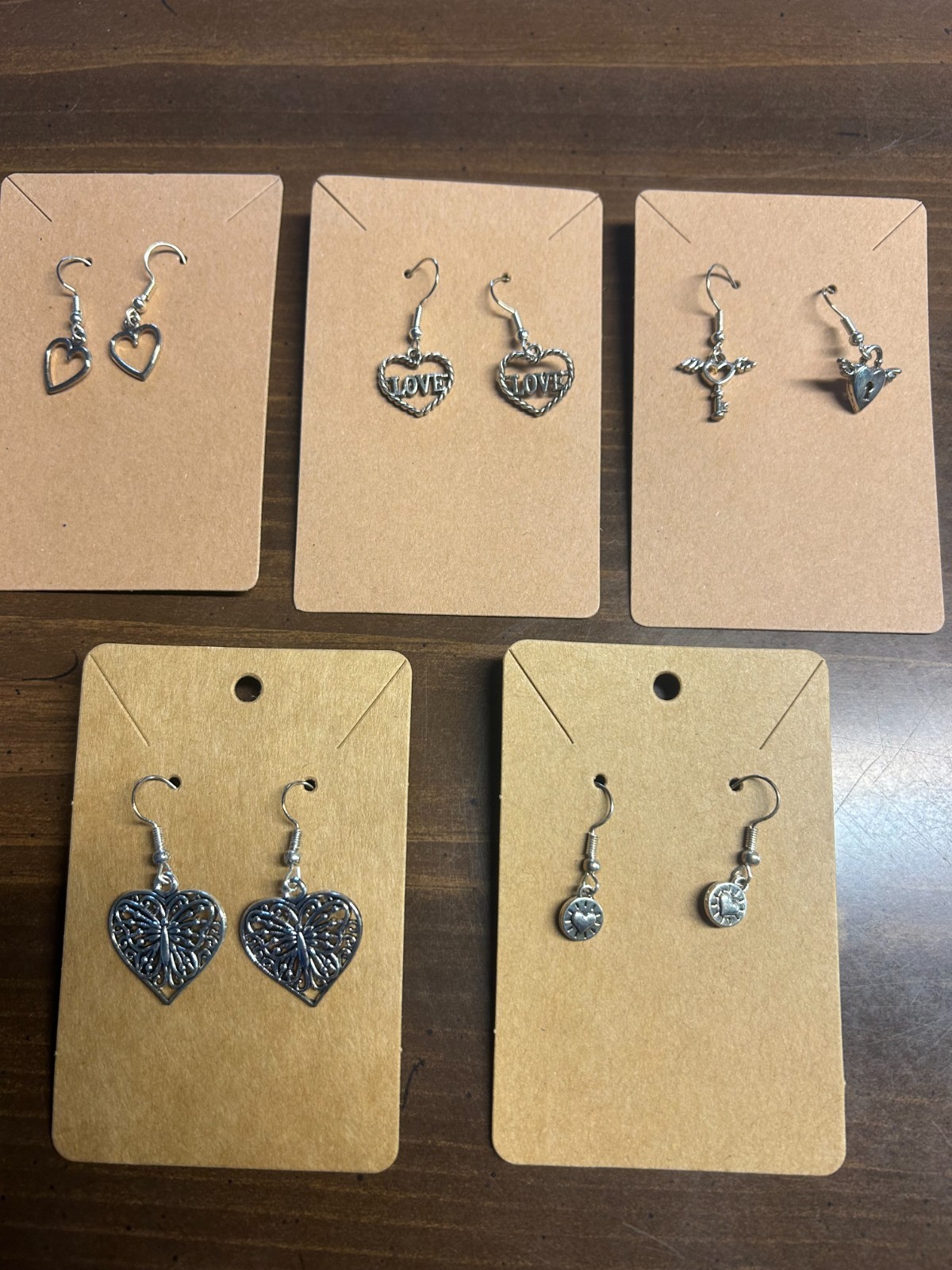 Heart Themed hypoallergenic alloy earrings