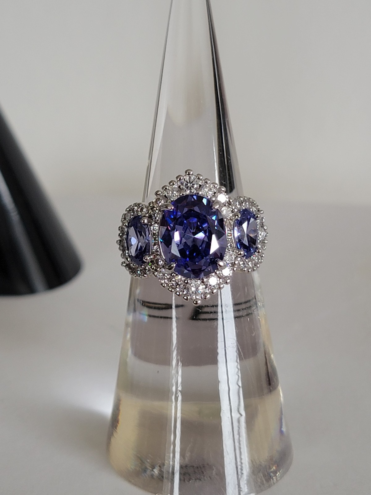 Bomb Party OG Size 5, Dancing In Daydreams, Purple- Blue CZ, Rhodium Plating