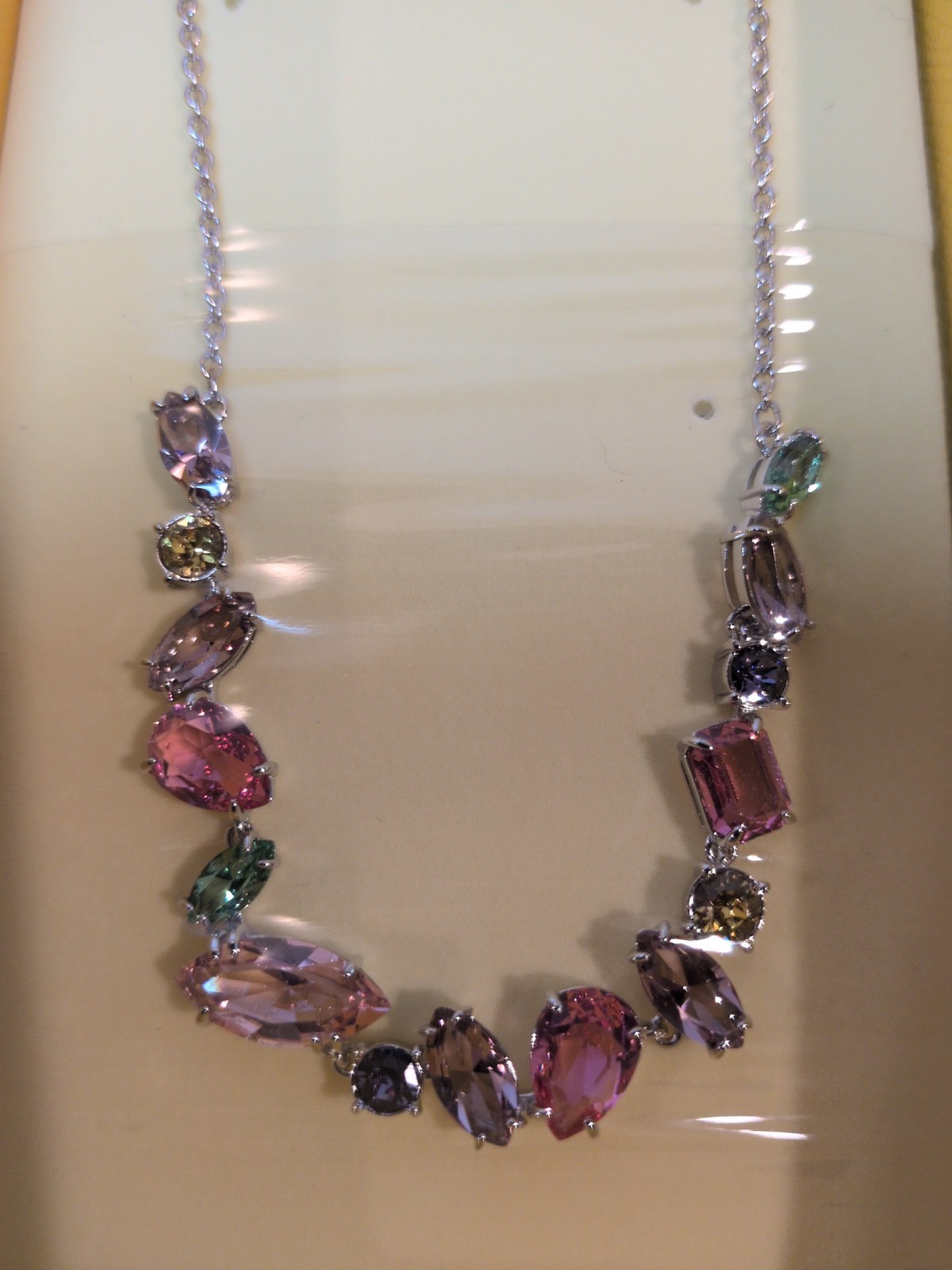 💎 Swarovski Gema Necklace Mixed Cuts Multicolored Rhodium Plated 5658398 NIB