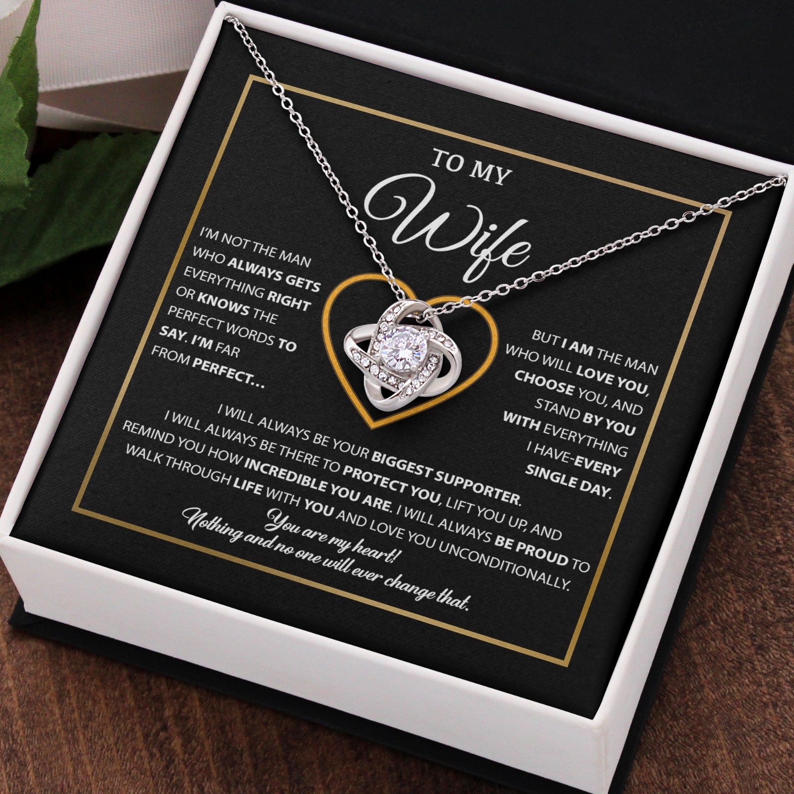 To My Wife Necklace, Gift For Wife, Anniversary Gift For Wife, Necklace For Wife