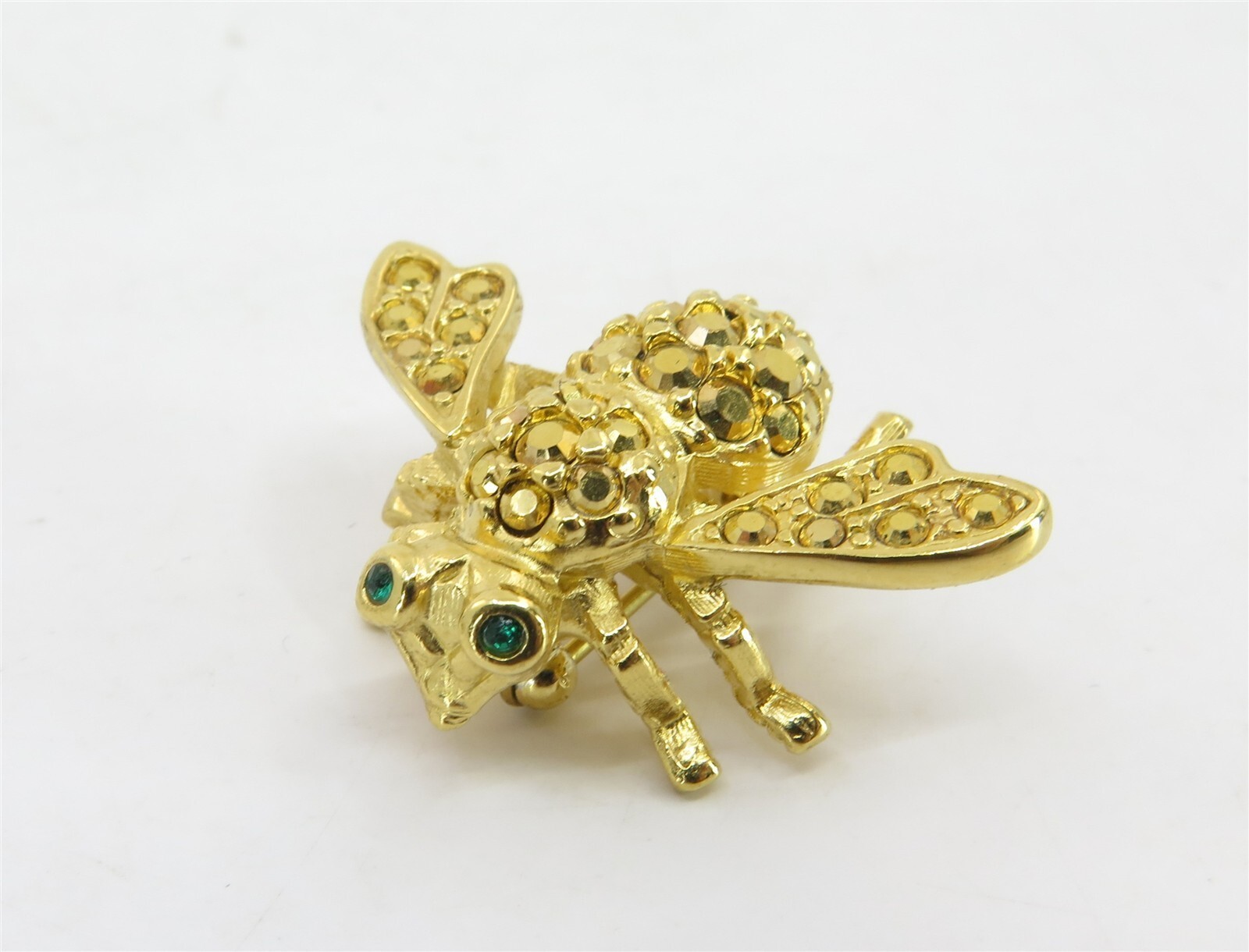 Joan Rivers Classic Collection Set of 4 Varied Rhinestone Crystals Bee Pins Gold