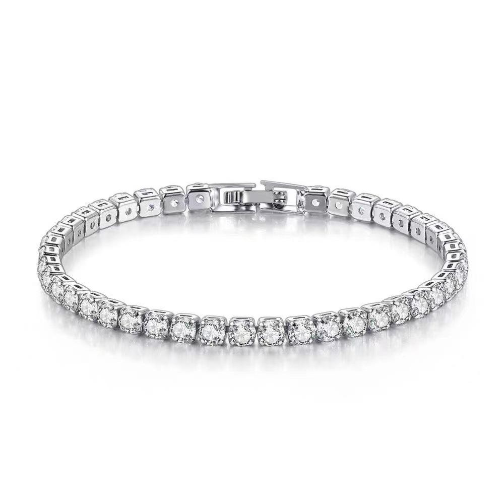 Women’s Tennis Bracelet 925 Sterling Silver Moissanite Wedding Jewelry Gift