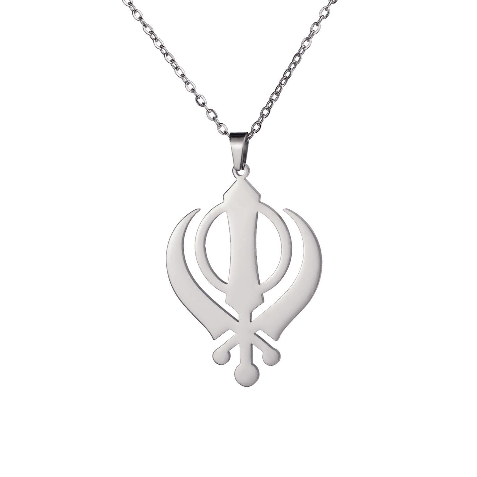 Sikh Khanda Necklace Pendant – Punjabi Sword Symbol Jewelry for Men & Women, Amu